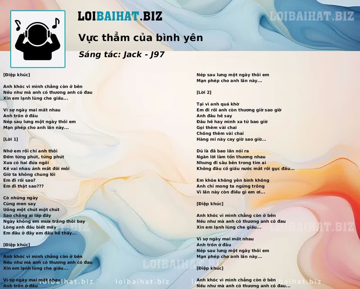 Vực thẳm của bình yên