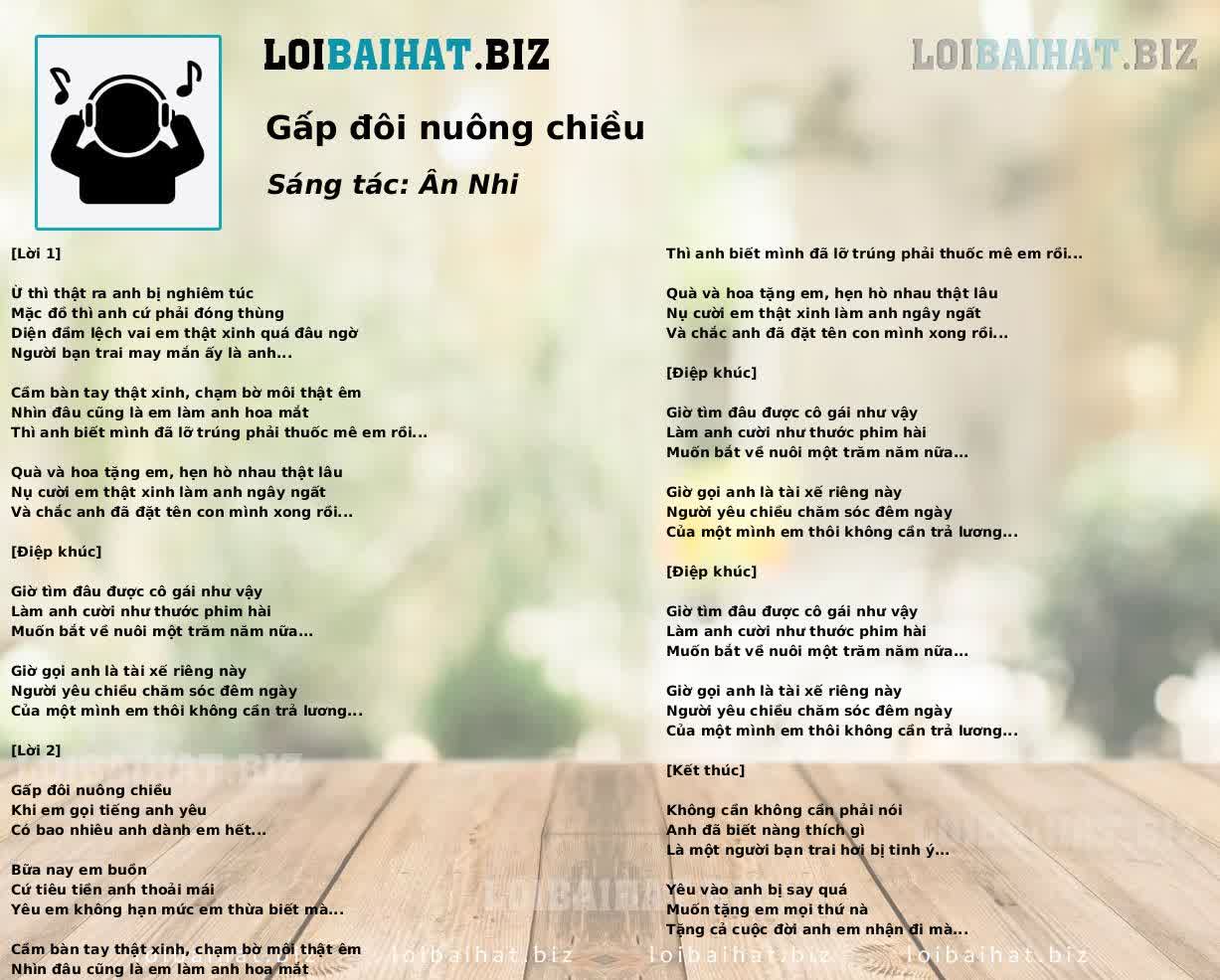 Gấp đôi nuông chiều