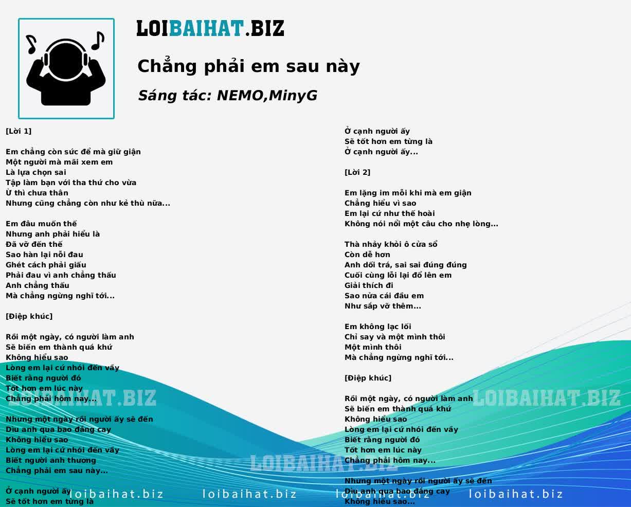Chẳng phải em sau này