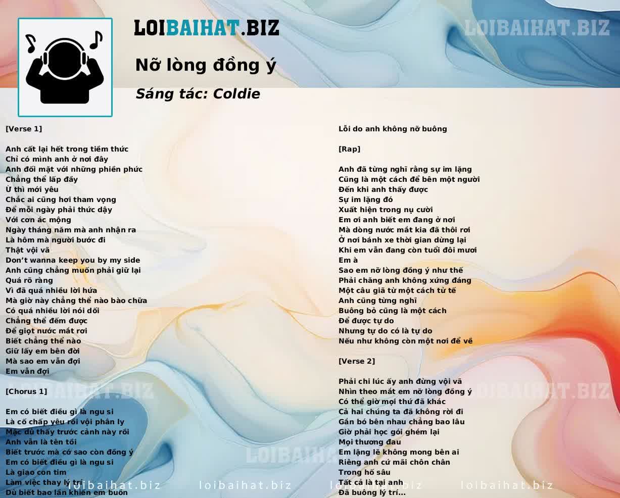 Nỡ lòng đồng ý