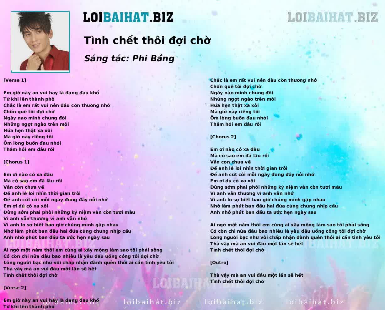 Tình chết thôi đợi chờ