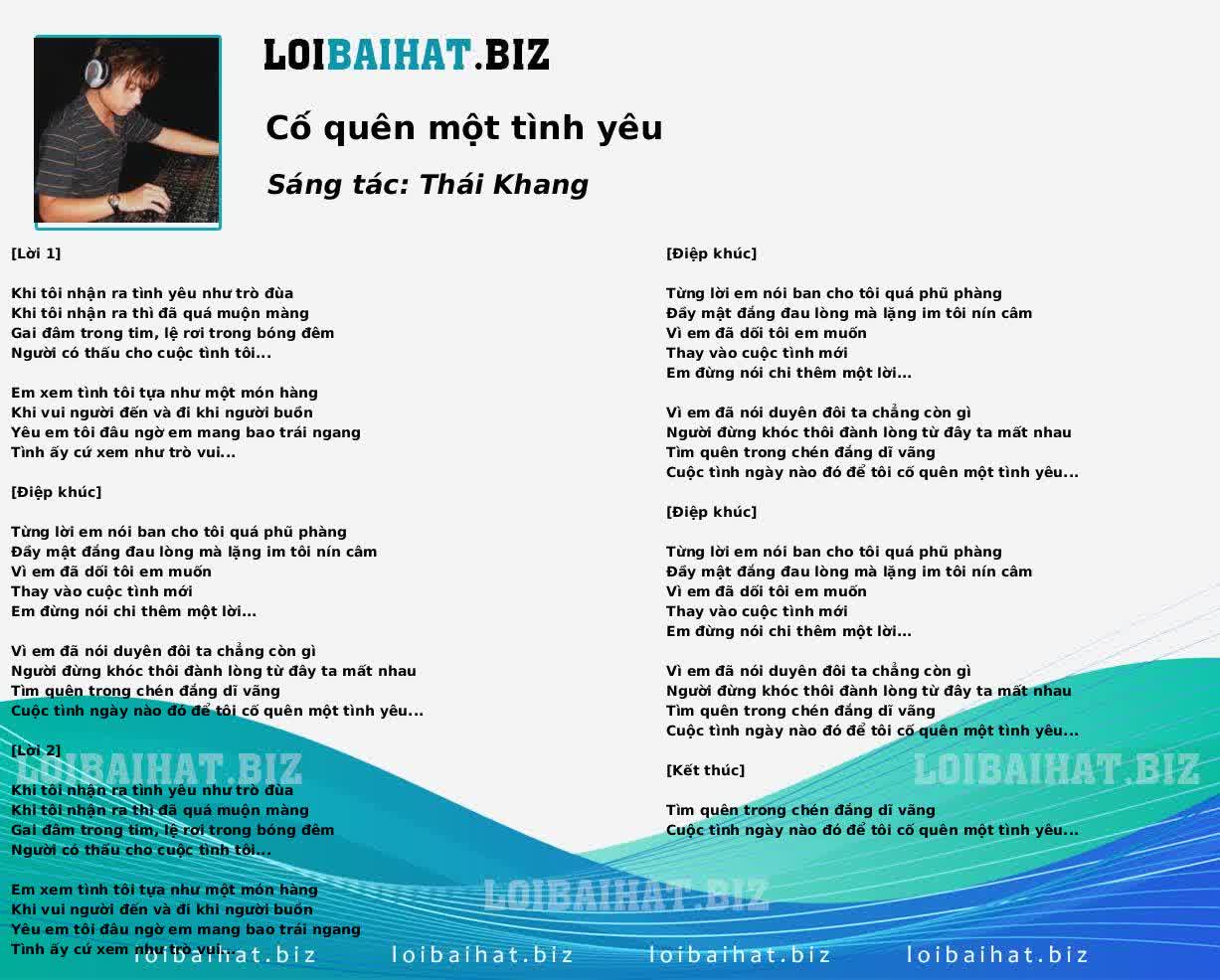 Cố quên một tình yêu