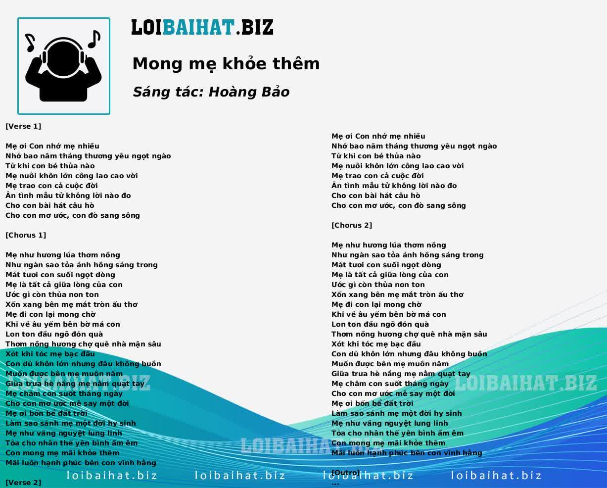 Mong mẹ khỏe thêm