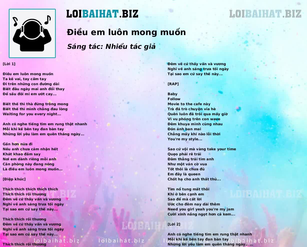 Điều em luôn mong muốn