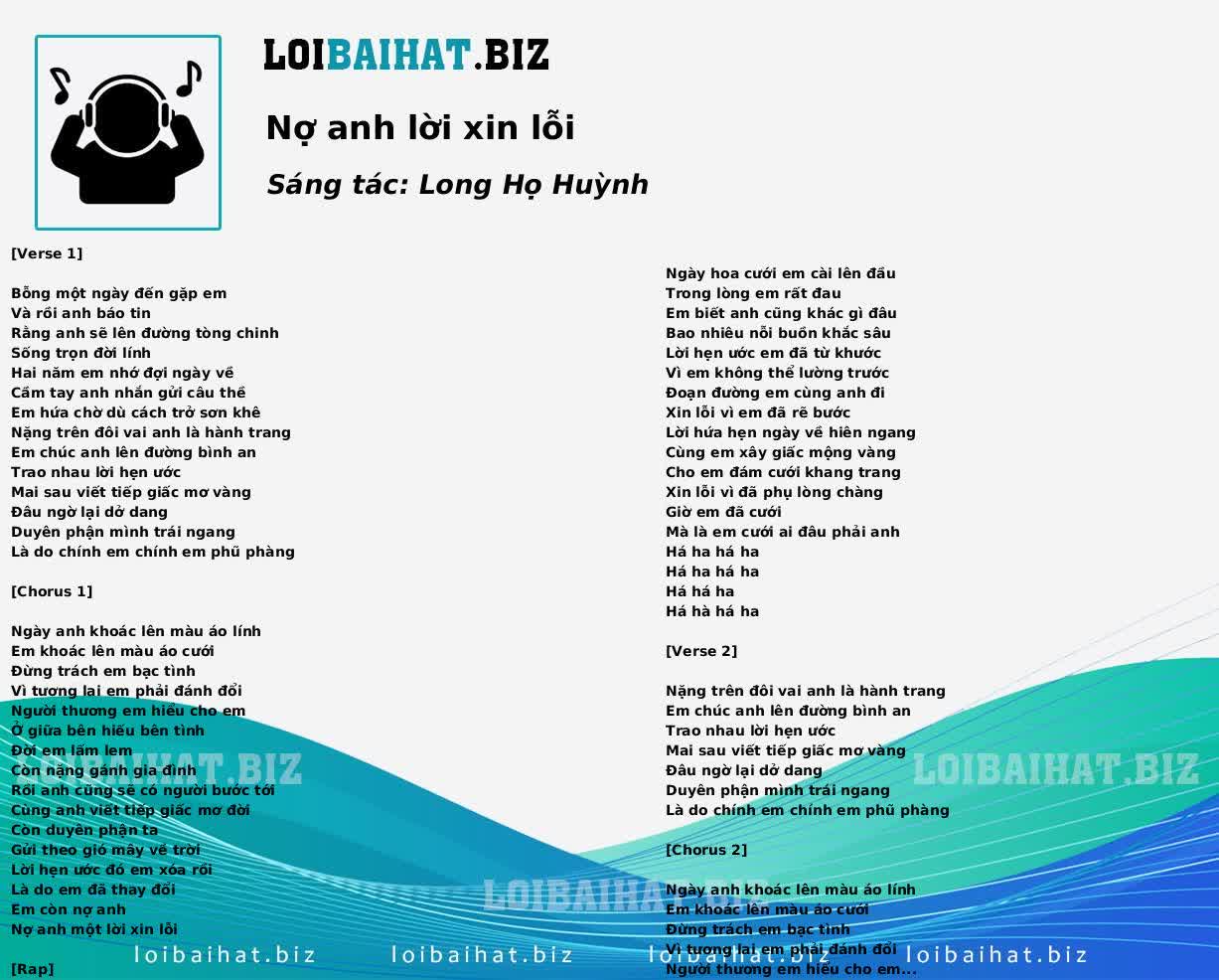 Nợ anh lời xin lỗi