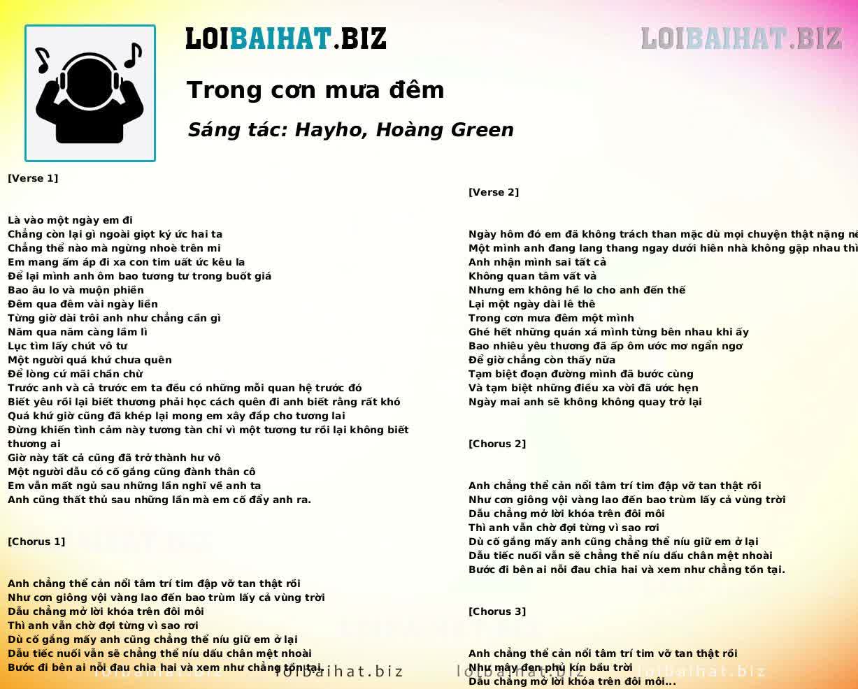 Trong cơn mưa đêm