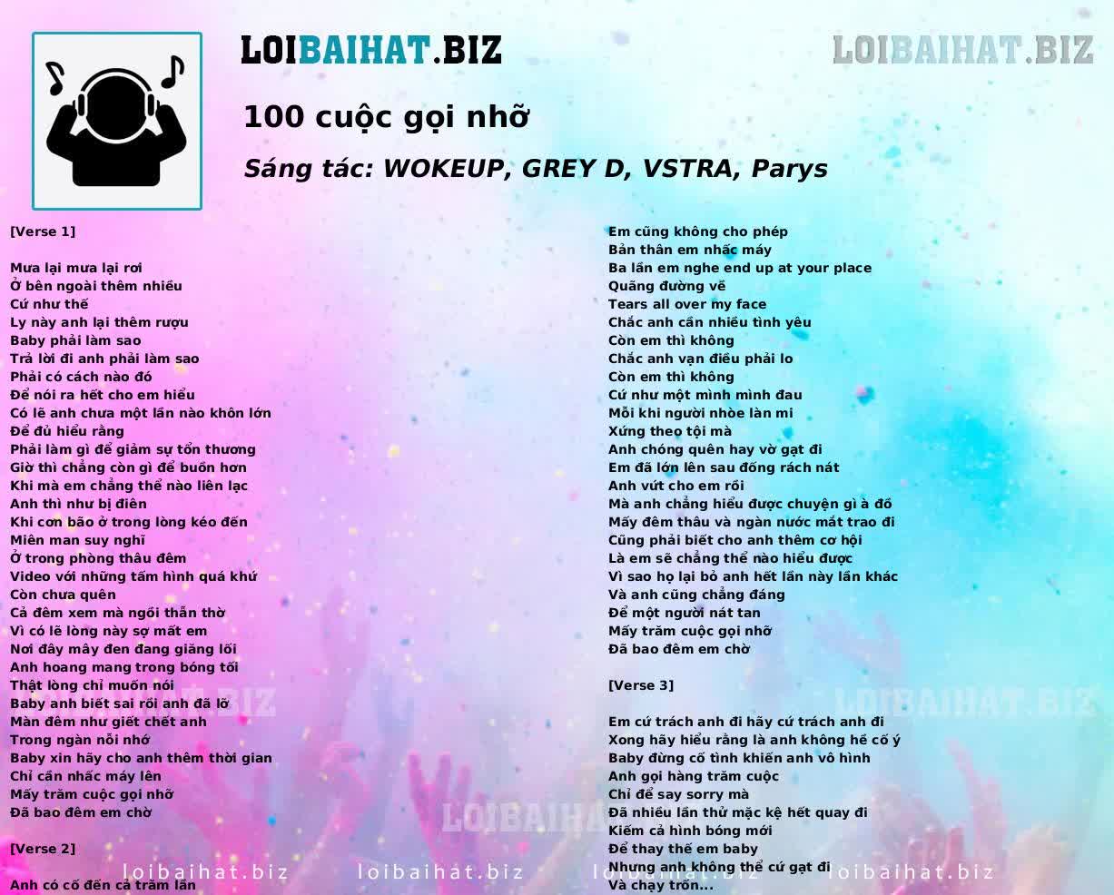 100 cuộc gọi nhỡ