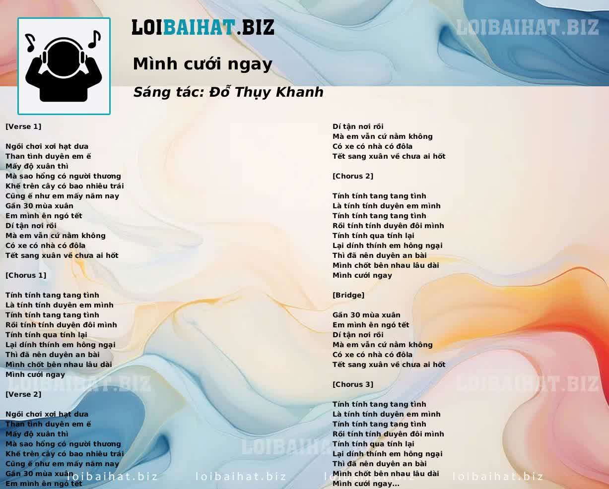 Mình cưới ngay