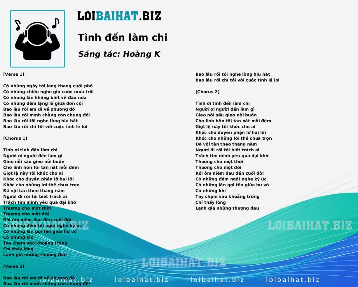 Tình đến làm chi