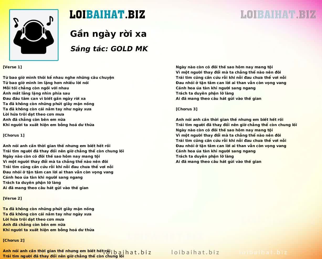 Gần ngày rời xa