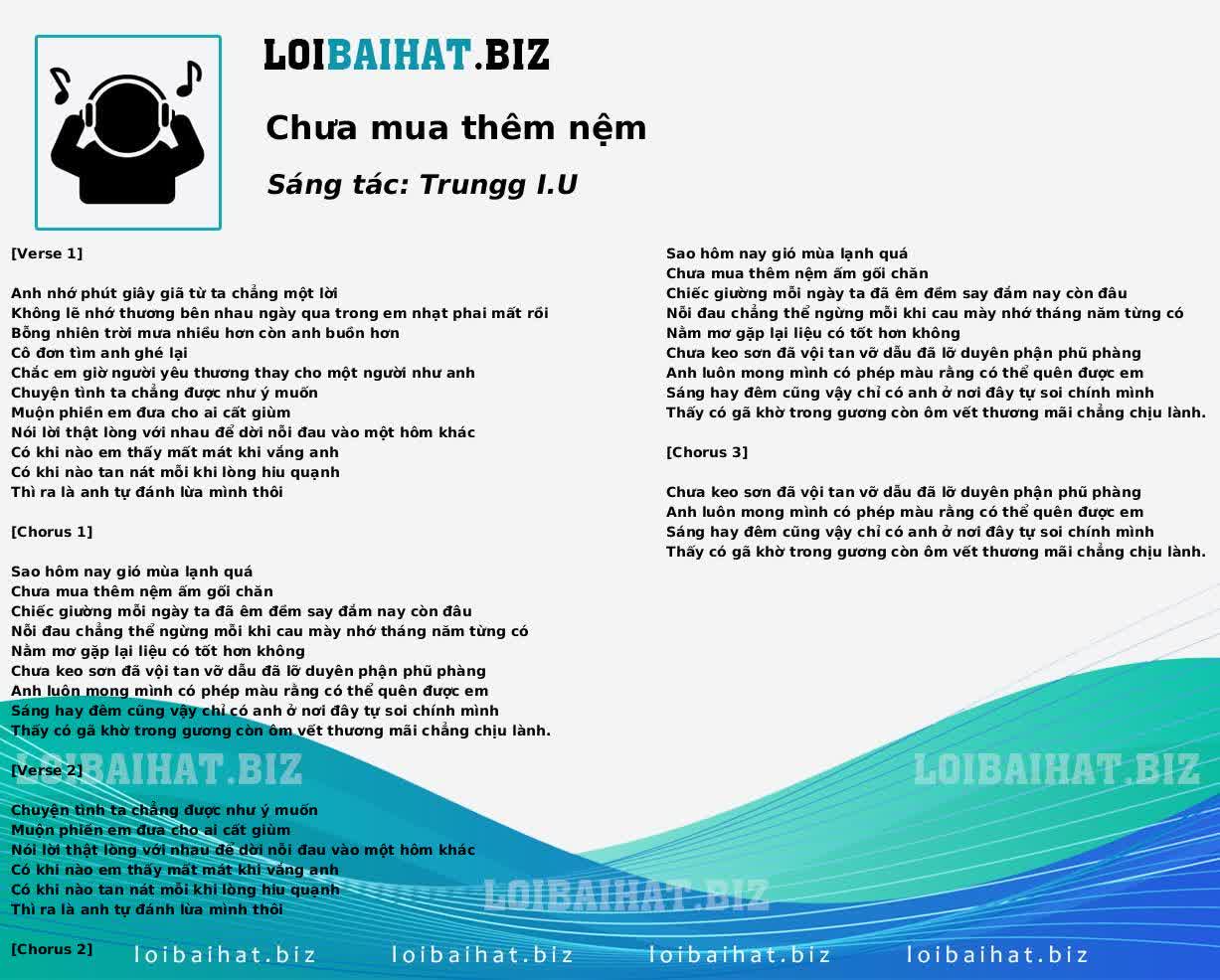 Chưa mua thêm nệm