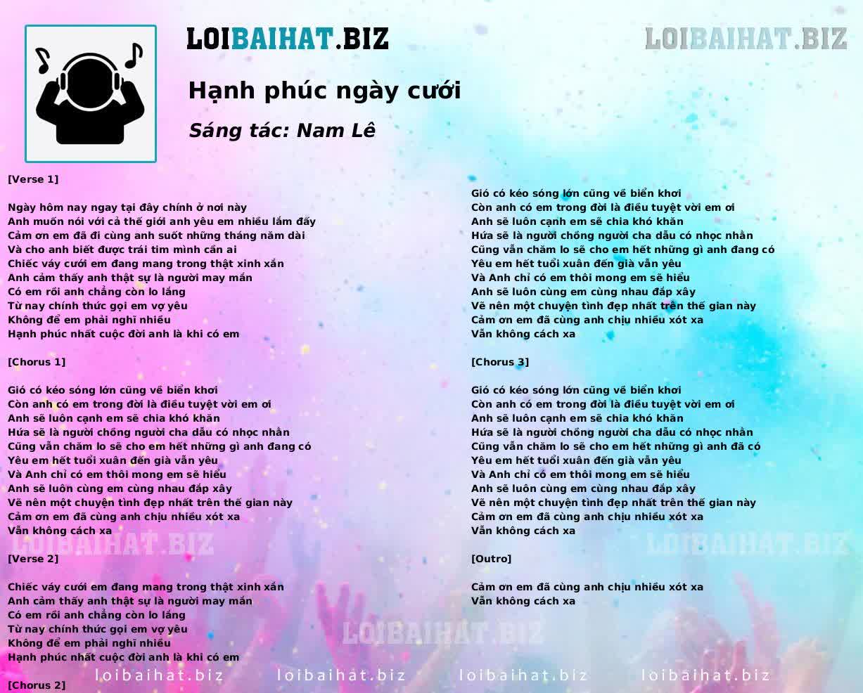 Hạnh phúc ngày cưới