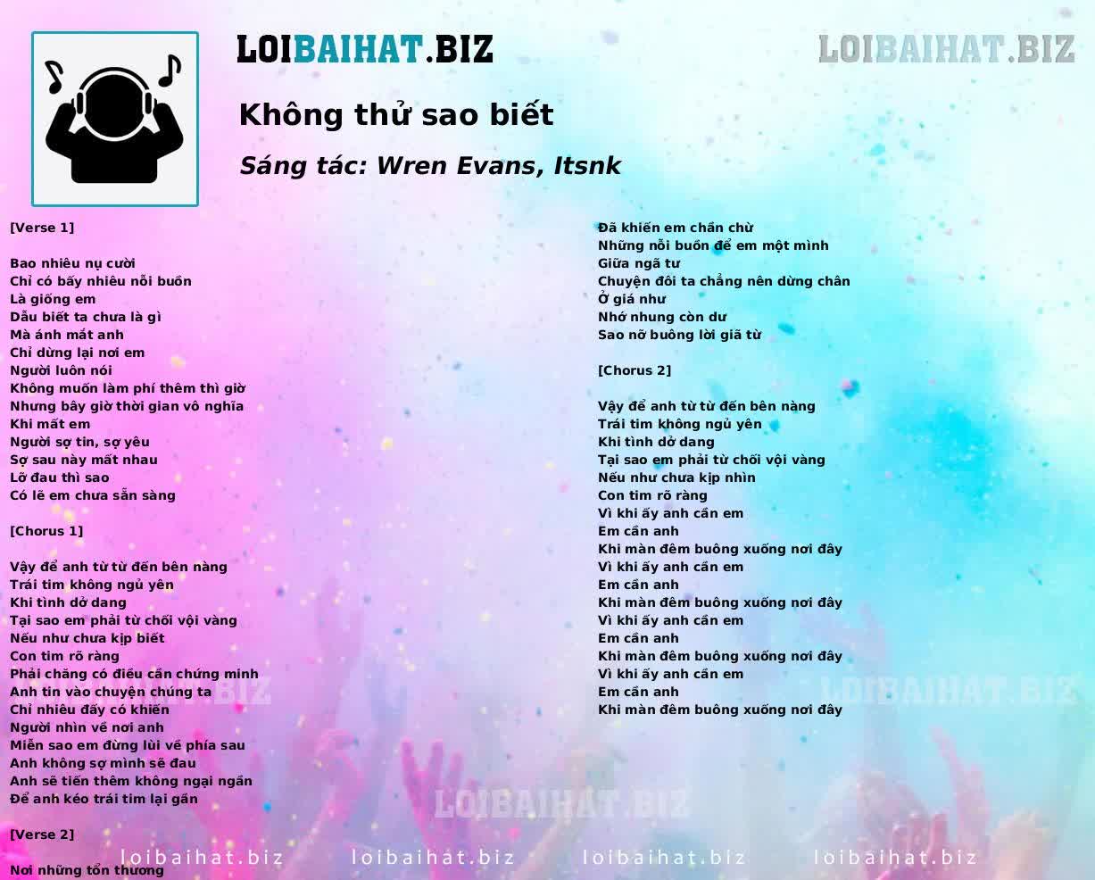 Không thử sao biết