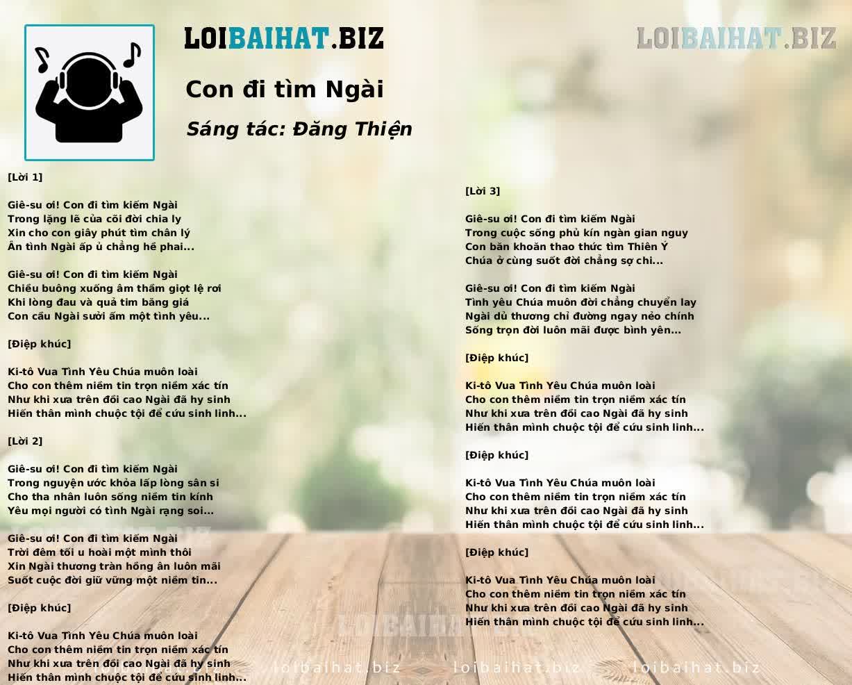 Con đi tìm Ngài