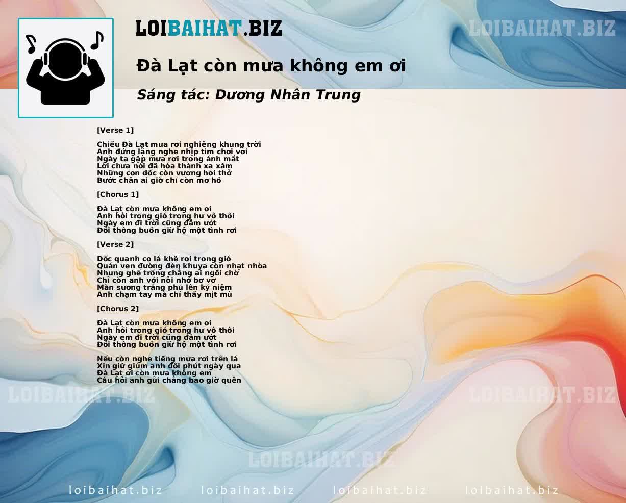 Đà Lạt còn mưa không em ơi