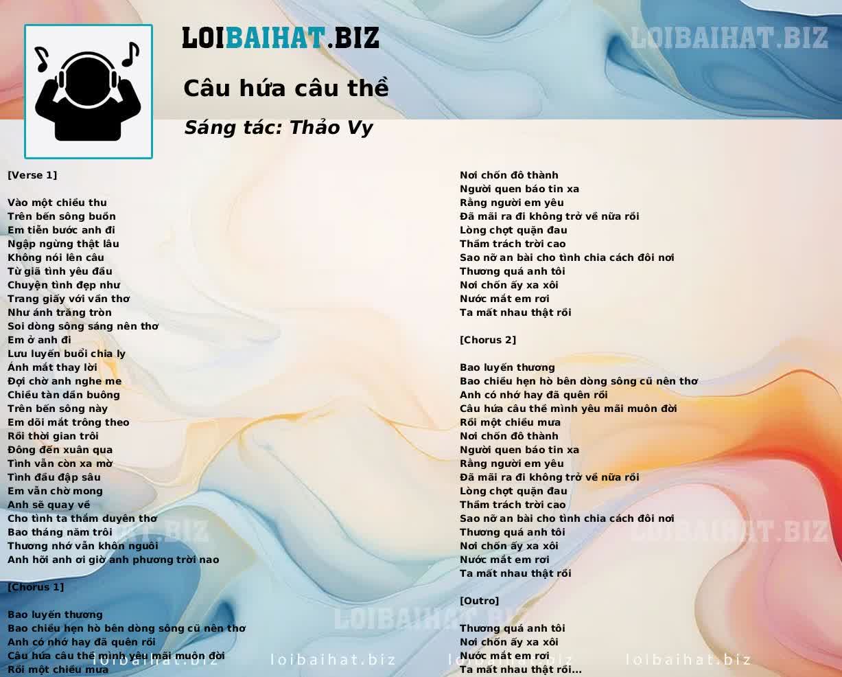 Câu hứa câu thề