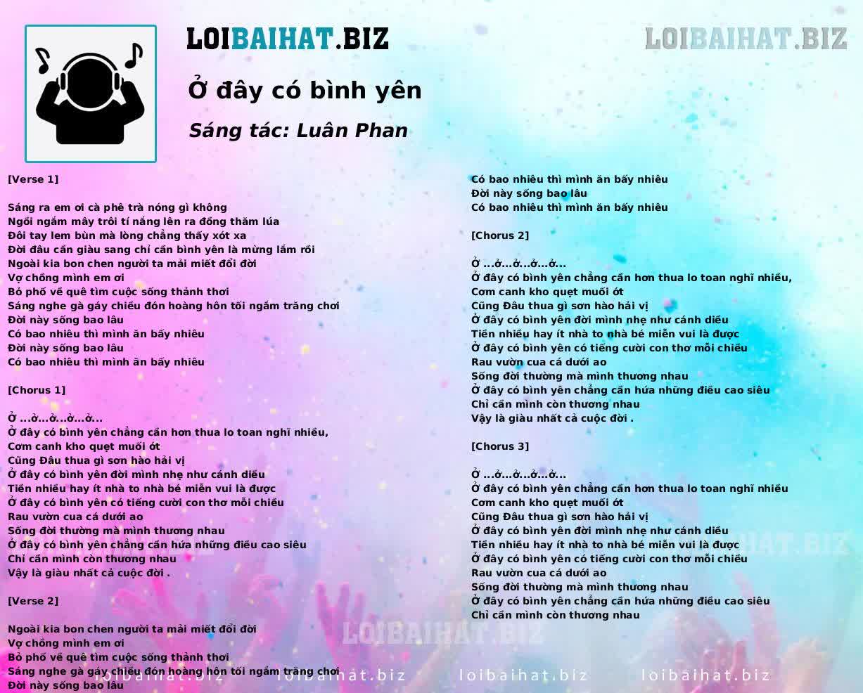 Ở đây có bình yên