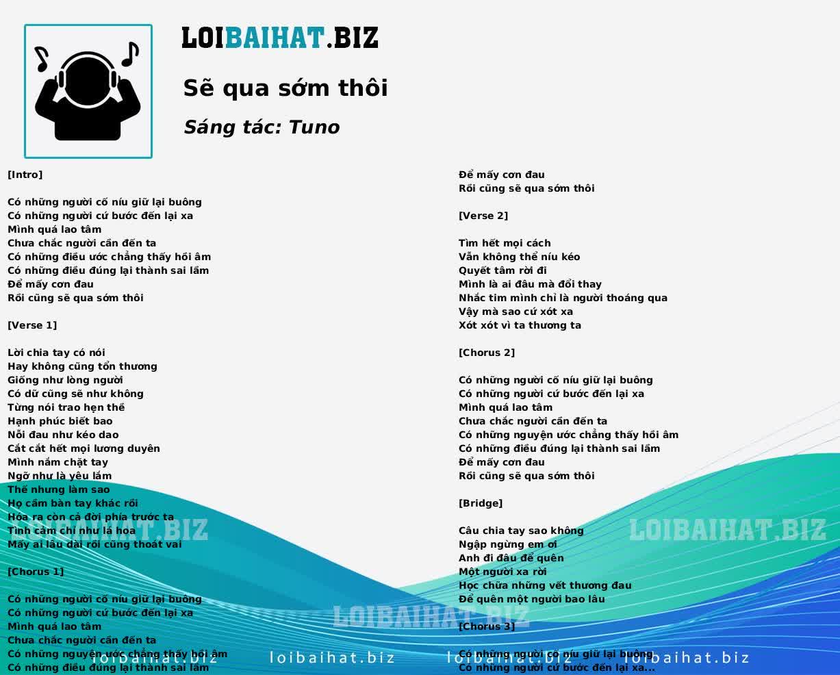 Sẽ qua sớm thôi