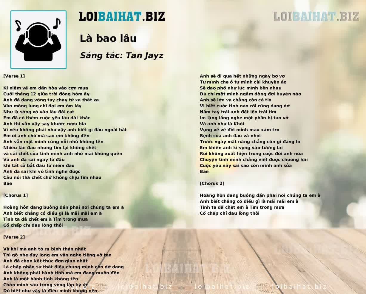Là bao lâu