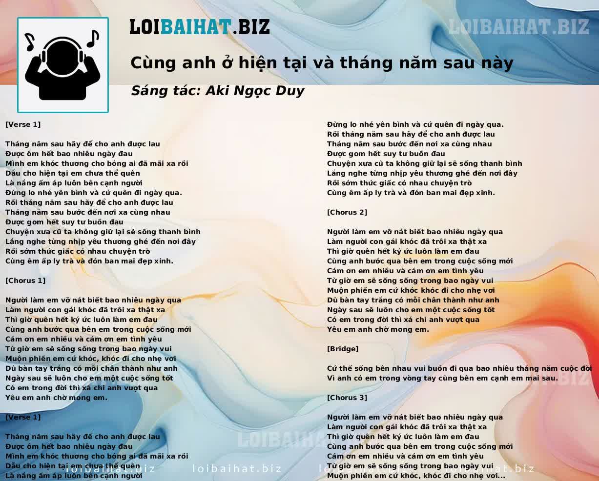 Cùng anh ở hiện tại và tháng năm sau này