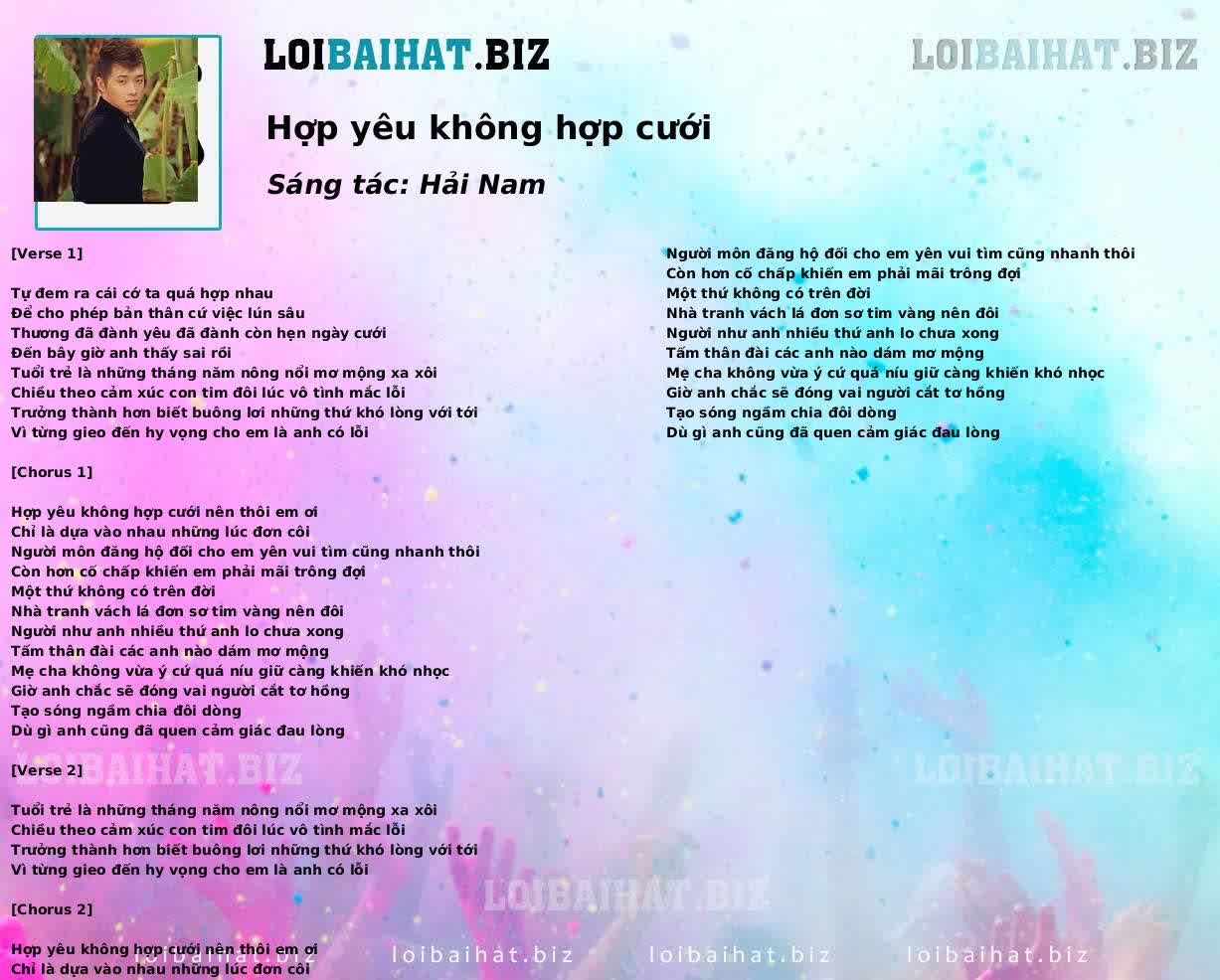 Hợp yêu không hợp cưới