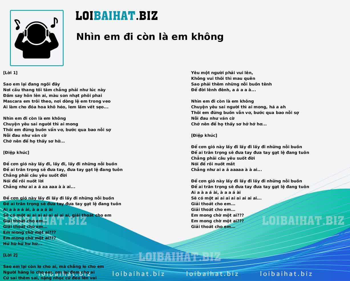 Nhìn em đi còn là em không