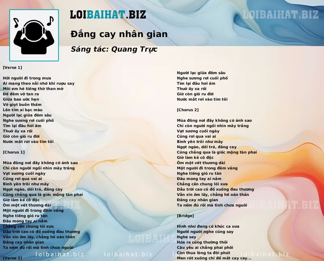 Đắng cay nhân gian