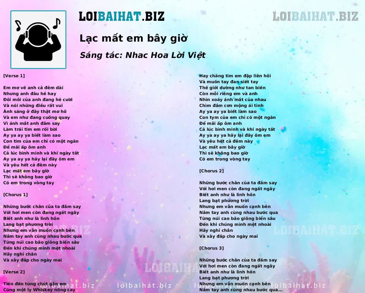 Lạc mất em bây giờ