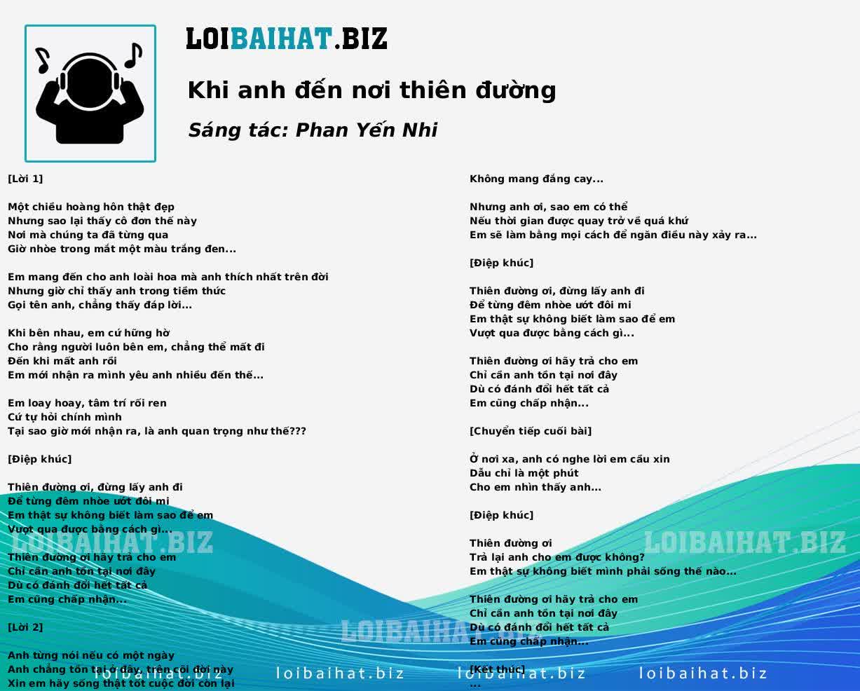 Khi anh đến nơi thiên đường