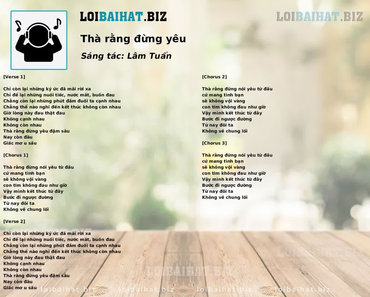 Thà rằng đừng yêu