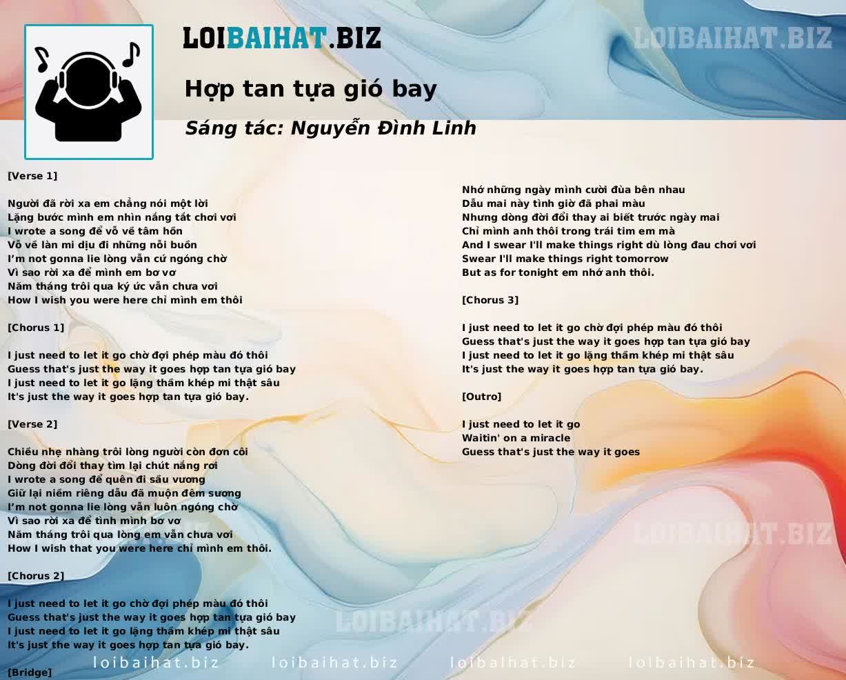 Hợp tan tựa gió bay