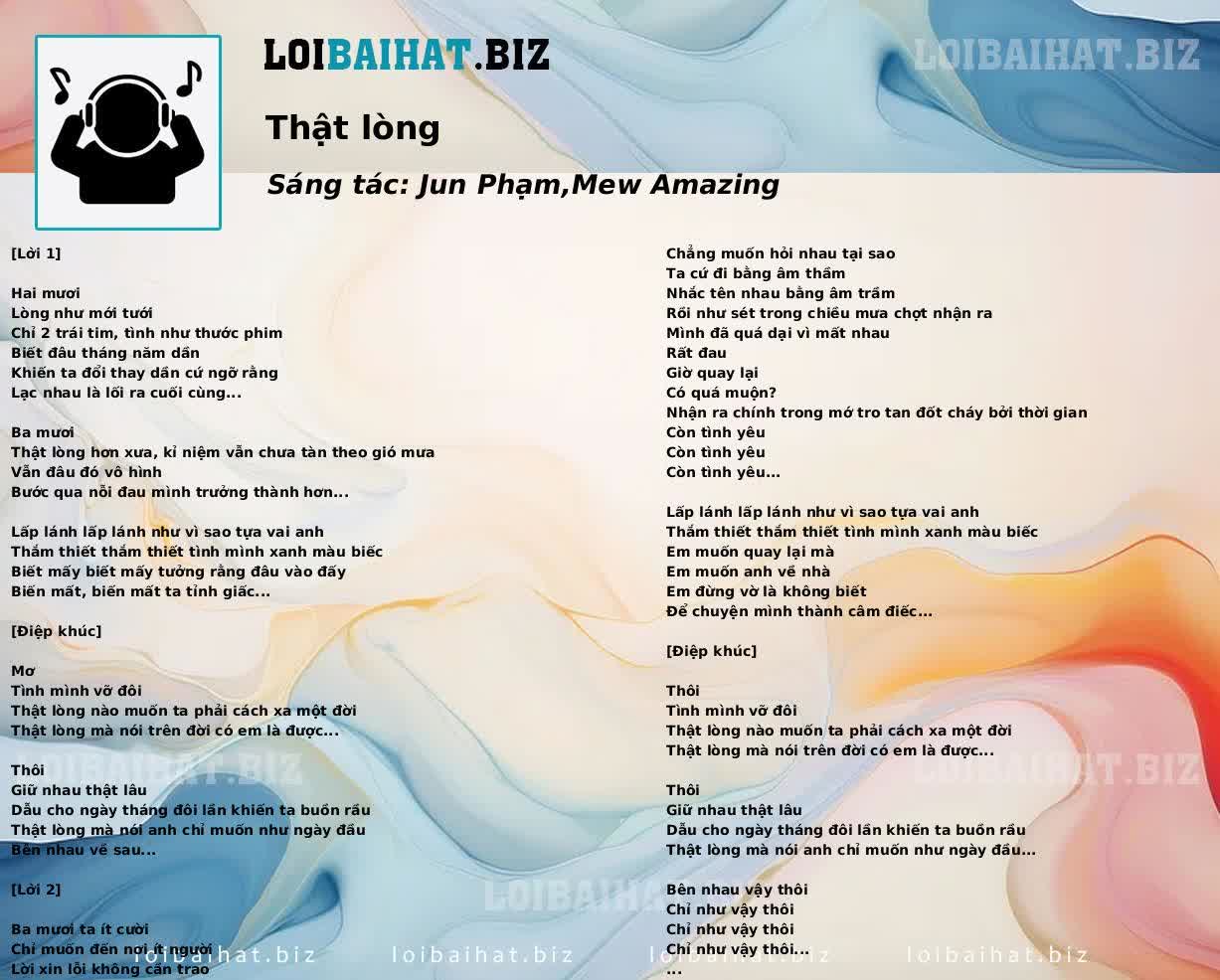 Thật lòng
