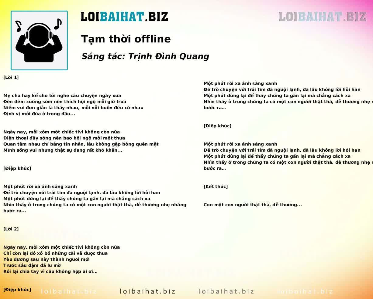 Tạm thời offline