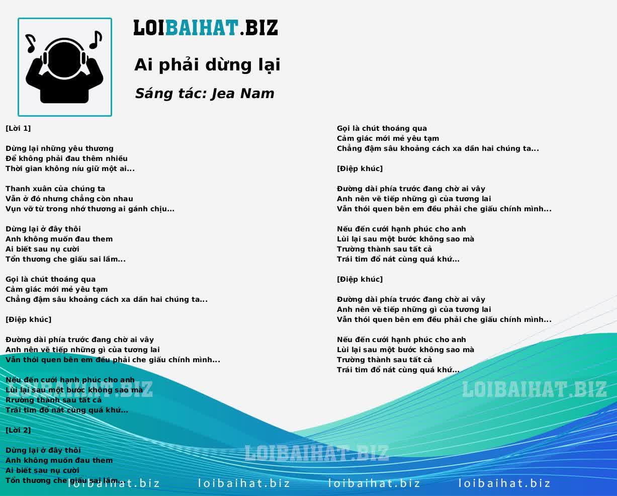 Ai phải dừng lại