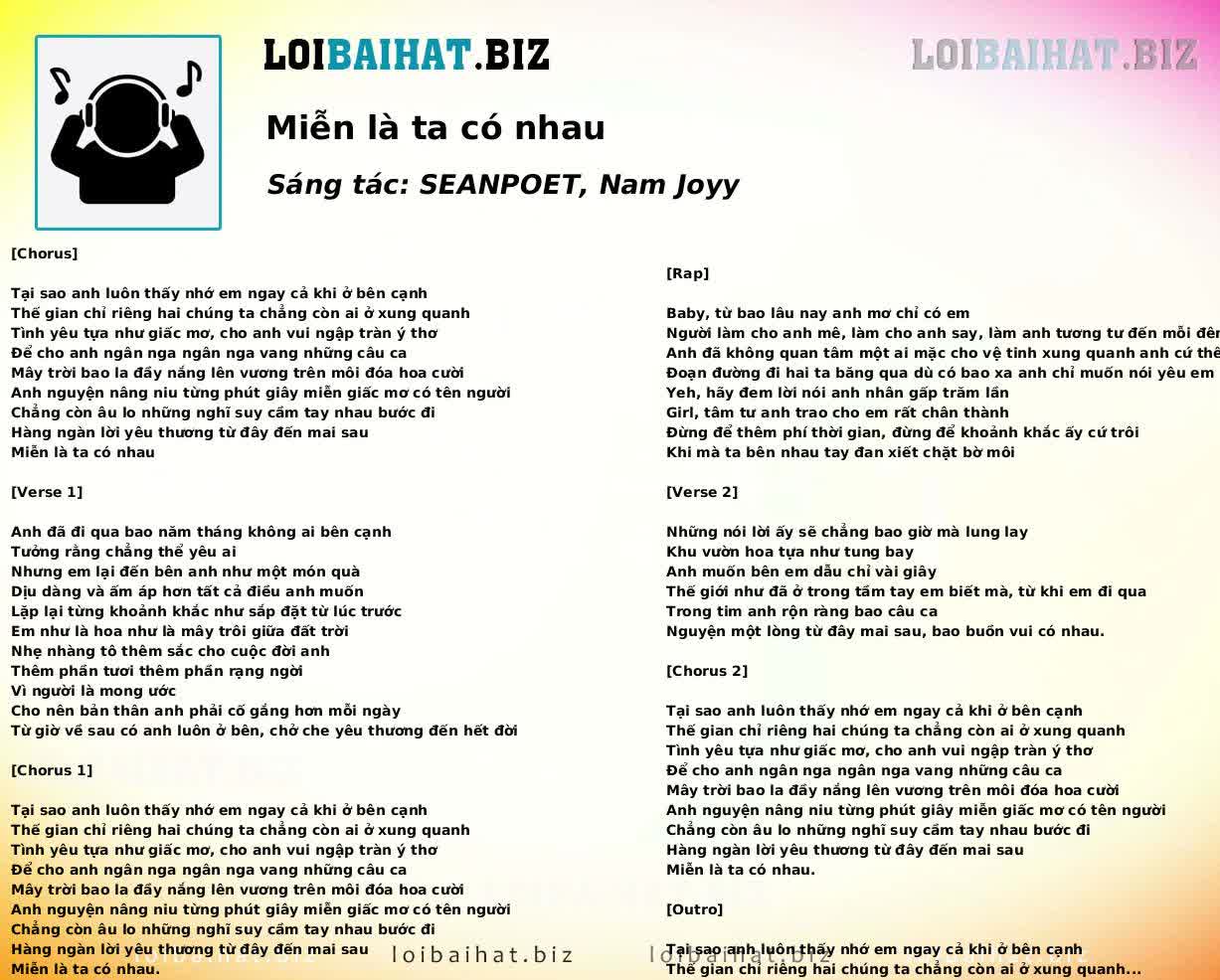 Miễn là ta có nhau