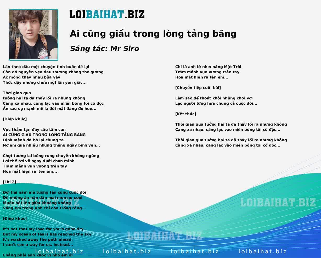 Ai cũng giấu trong lòng tảng băng