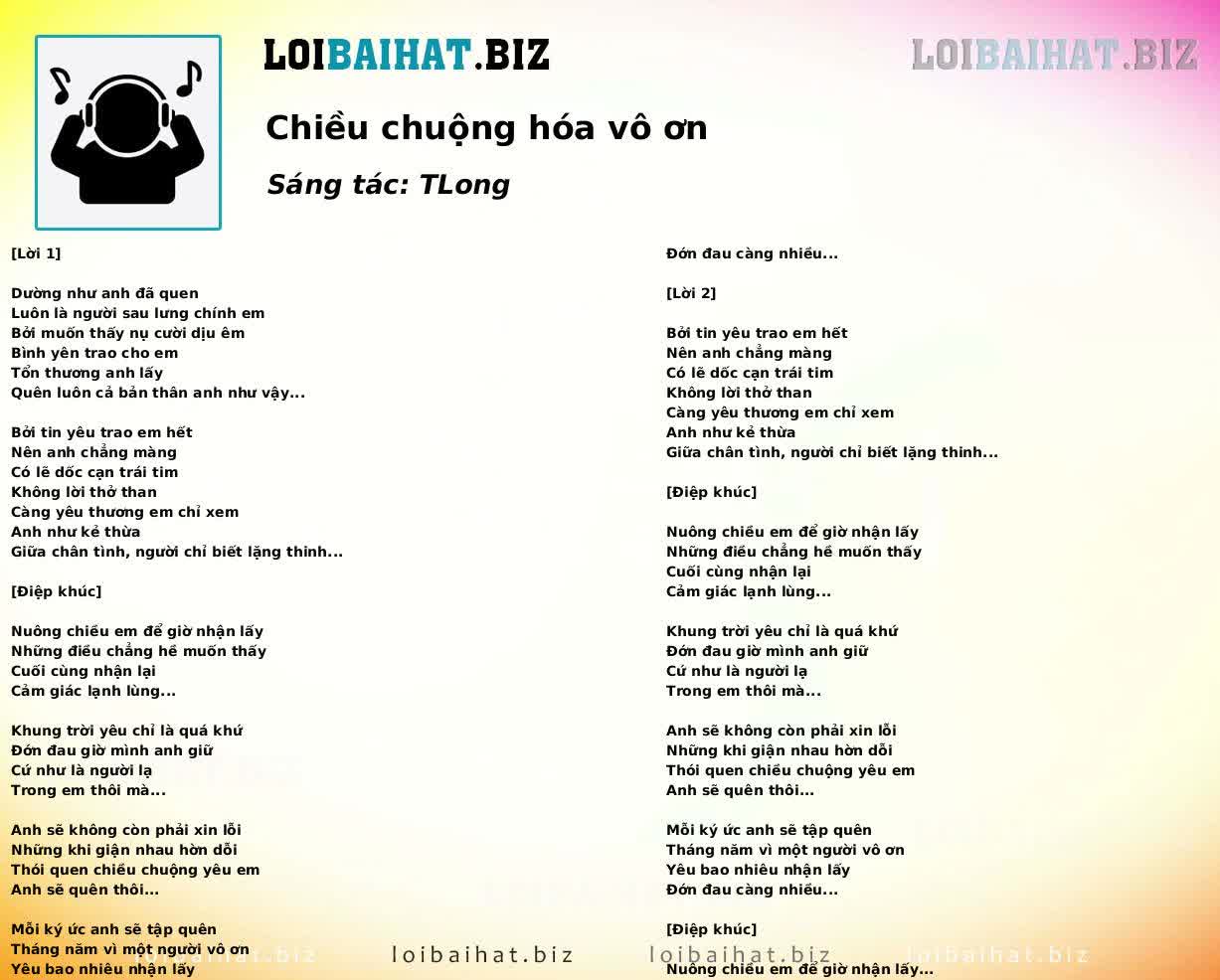 Chiều chuộng hóa vô ơn