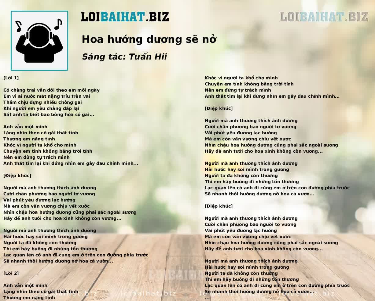 Hoa hướng dương sẽ nở