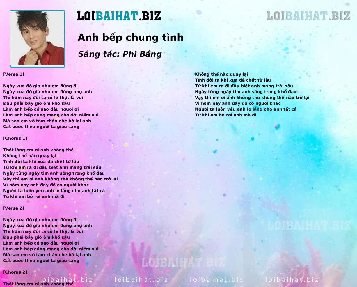 Anh bếp chung tình