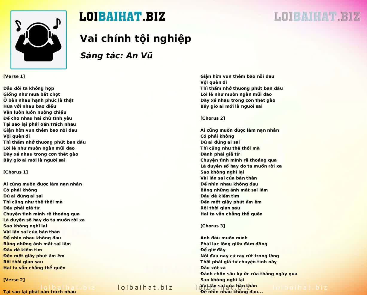 Vai chính tội nghiệp