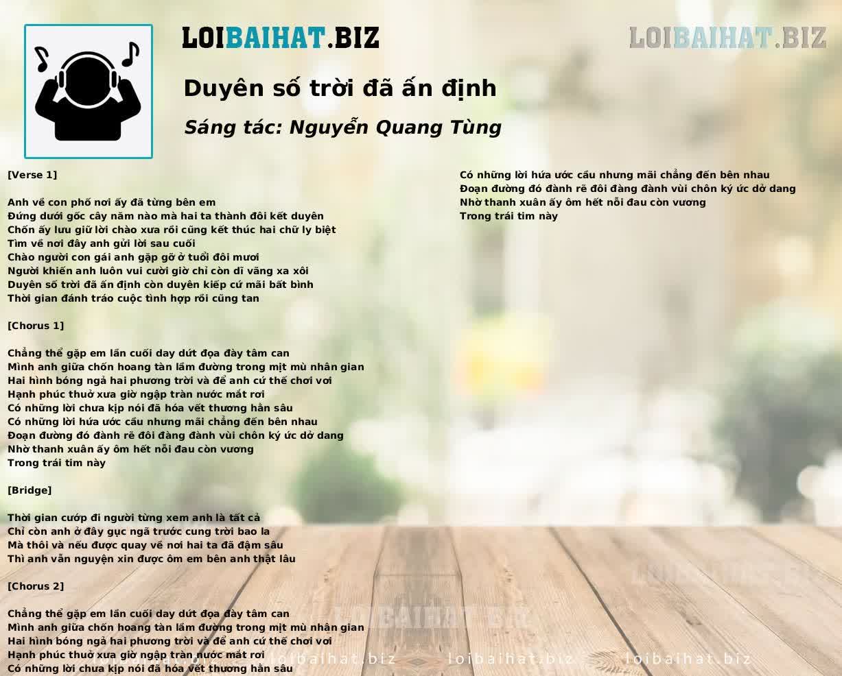 Duyên số trời đã ấn định