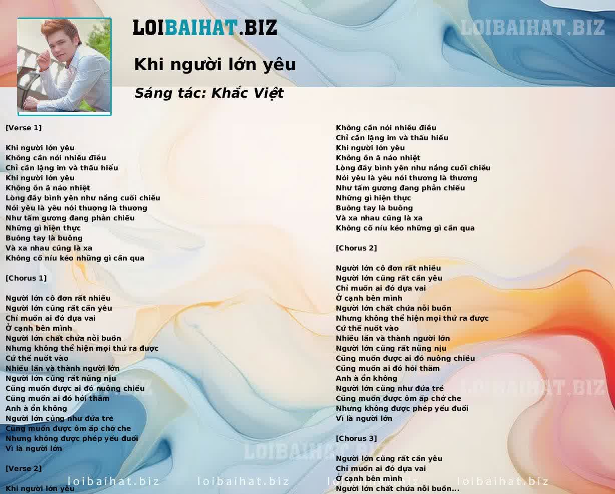 Khi người lớn yêu