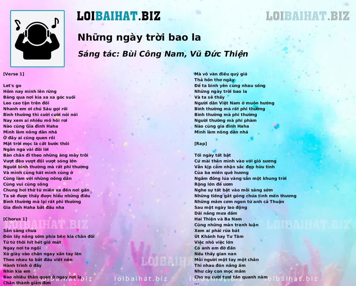 Những ngày trời bao la