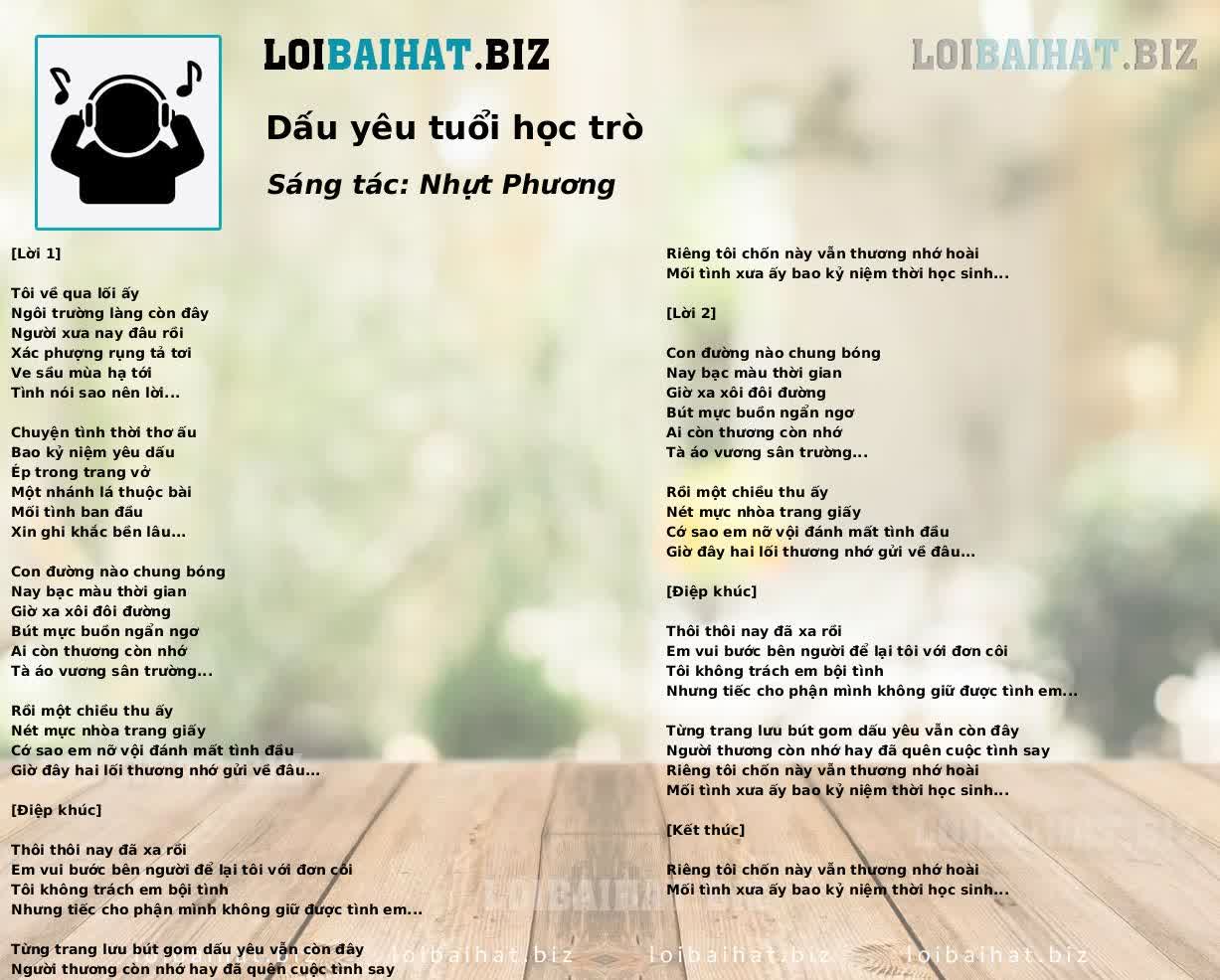 Dấu yêu tuổi học trò