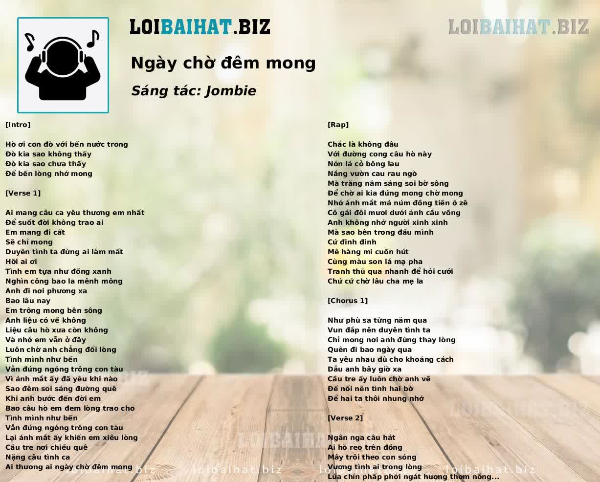 Ngày chờ đêm mong