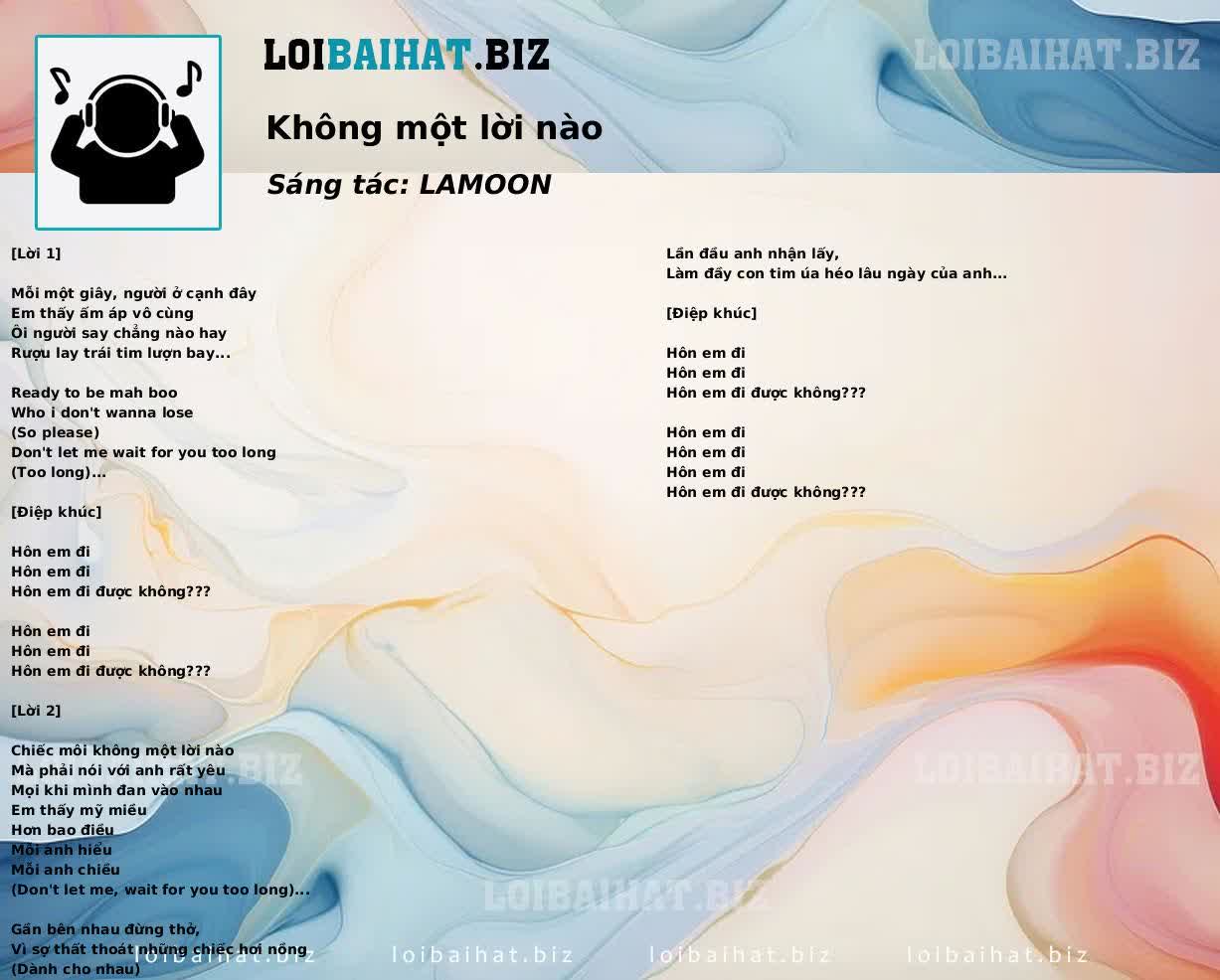 Không một lời nào