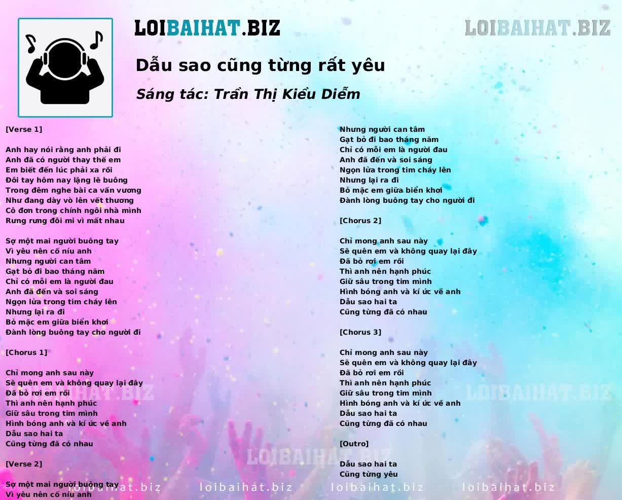 Dẫu sao cũng từng rất yêu