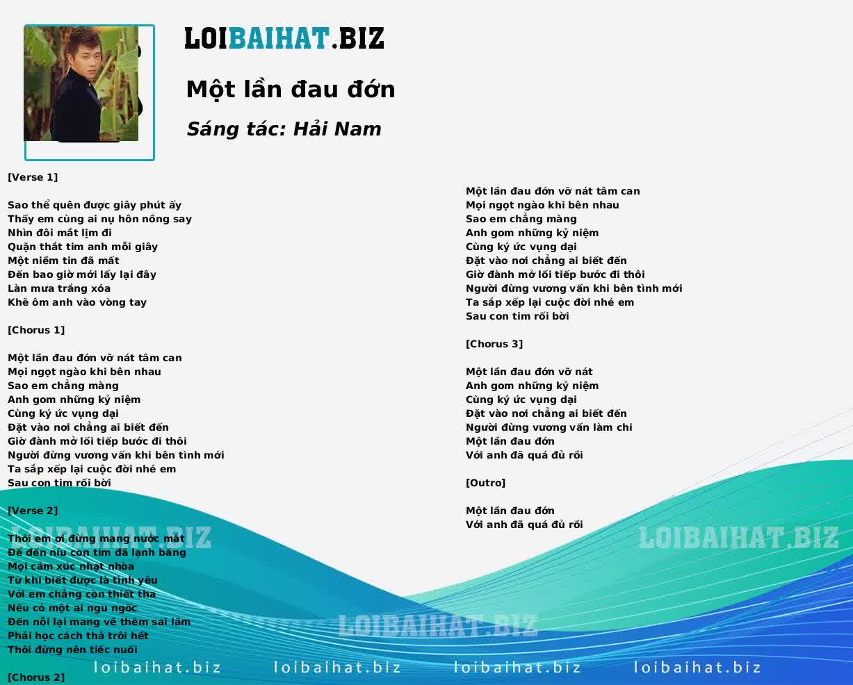 Một lần đau đớn