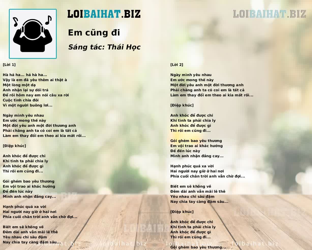 Em cũng đi