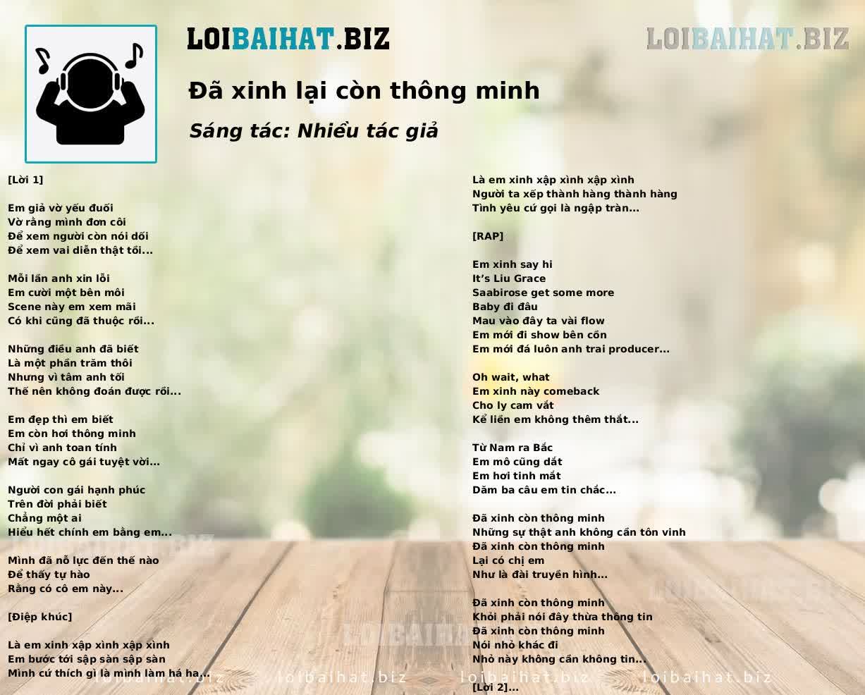 Đã xinh lại còn thông minh